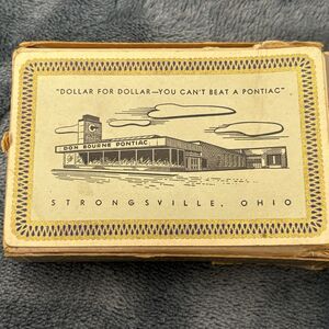 Vintage Playing Cards Deck 1950s Don Bourne Pontiac Strongsville, Ohio